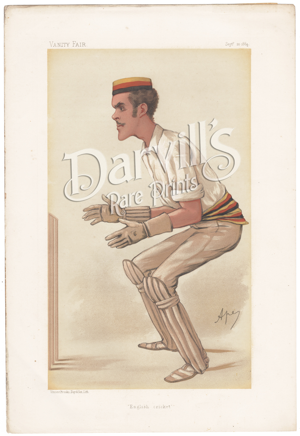 Alfred Lyttelton Sept 20 1884 English Cricket